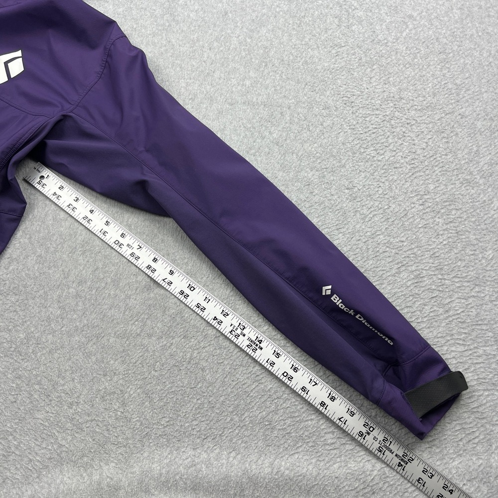 Black Diamond Dawn Patrol Hybrid Shell Jacket Mens Small Purple Hooded Schoeller - Picture 6 of 14